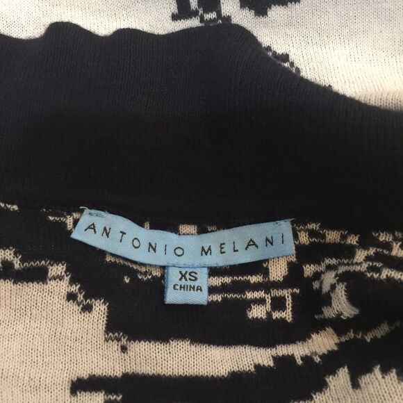 Antonio Melani Black & White Short Sleeve Sz XS (1027) - Picture 7 of 8